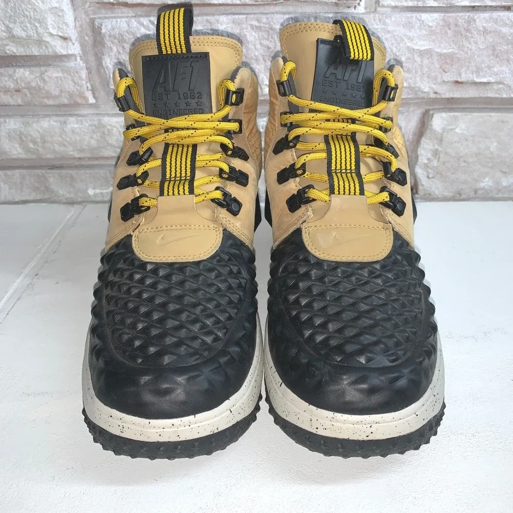 Nike Lunar Force 1 Duckboot GS Wheat Black Brown 922807-700 Kids Size 7Y